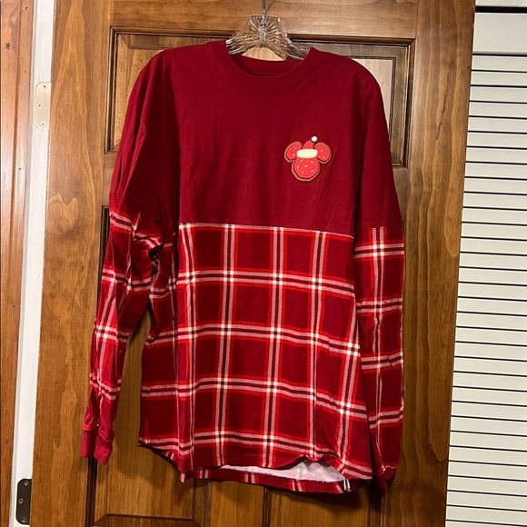 Walt Disney World Mickey Seasons Greetings Long Sleeve Pullover Shirt Top - Picture 3 of 4